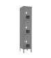 Triple Tier Ventilated Locker Gray