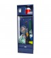 stadium locker with sports equipment