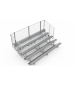 Five Row Aluminum Bleachers with Chain Link Guardrail (15' shown)