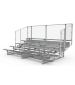 Five Row Aluminum Bleachers with Chain Link Guardrail