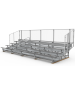 Five Row Aluminum Bleachers with Aisle and Tow Kit