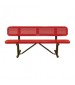 Perforated Metal Bench with Back