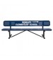 Personalized Perforated Metal Bench with Back