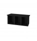 Plastic Bench with 3 Cubbies Black
