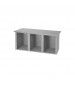 Plastic Bench with 3 Cubbies Gray