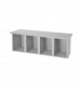 Plastic Bench with 4 Cubbies Gray