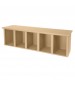 Plastic Bench with 5 Cubbies Beige