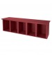 Plastic Bench with 5 Cubbies Burgundy