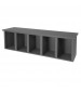 Plastic Bench with 5 Cubbies Charcoal Gray