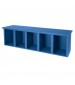 Plastic Bench with 5 Cubbies Deep Blue