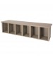 Plastic Bench with 6 Cubbies Beige