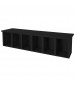 Plastic Bench with 6 Cubbies Black