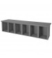 Plastic Bench with 6 Cubbies Charcoal Gray