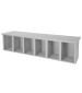 Plastic Bench with 6 Cubbies Gray