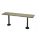 18" Wide Plastic Locker Room Benches with 2 Pedestals