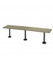Plastic Locker Bench with 3 Pedestals