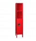 red locker with cubbies