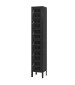 Black Six Tier Ventilated Steel Box Locker