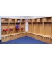 Open Front Lockers in locker room