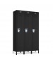 Single Tier Employee Lockers Black
