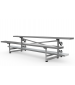 Two Row Aluminum Tip and Roll Bleachers (9' shown)