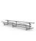 Two Row Aluminum Bleachers Tip and Roll with Double Footboard