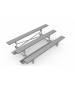 Three Row Aluminum Bleachers Tip and Roll (7.5' shown)