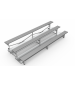 Three Row Aluminum Bleachers Tip and Roll with Double Footboard (12' shown)