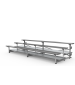 Three Row Aluminum Bleachers Tip and Roll with Double Footboard