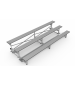 Three Row Aluminum Bleachers Tip and Roll (12' shown)