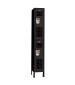 Double Tier Ventilated Locker Black