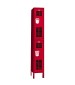 Double Tier Ventilated School Locker-Red