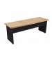 Laminate Bench with Wood Top Black