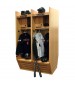 (2) Wood Team Sports Lockers (shown with optional end panels)