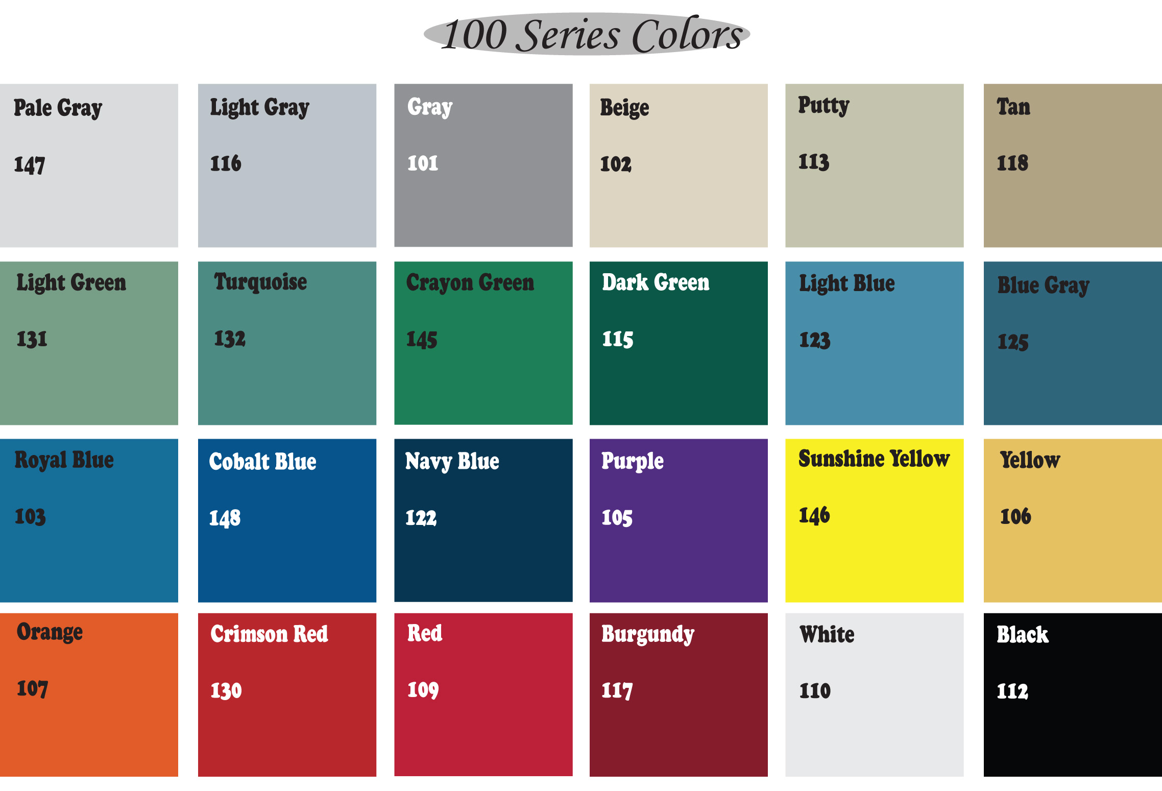 Lyon Lockers Color Chart