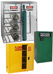 Safe and secure storage of flammable and combustible paint, ink, fuels and more.
